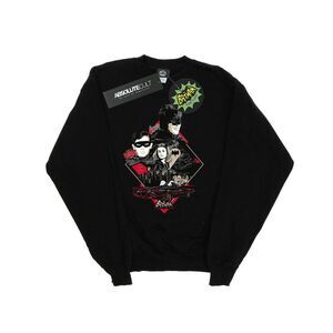 DC Comics Mens Batman TV Series Character Skyline Sweatshirt / Black